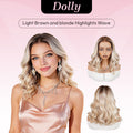 [Dolly] VSIGN Blonde Short Wave 13*6 HD Lace Front Wig Synthetic Heat Resistant Fiber