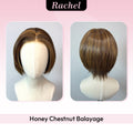 [Rachel] VSIGN Monofilament Handmade Wig 8inch 9×6 Full Mono Lace Hand Tied Top Wig Synthetic Heat Resistant Fiber