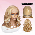 VSIGN Cream Honey Blonde Face Framing Layer Pre-cut 13x6 HD Lace Front Wig Heat Resistant Fiber Synthetic Wig（副本）